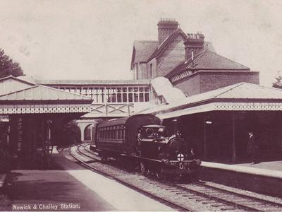 a vintage photo of a train