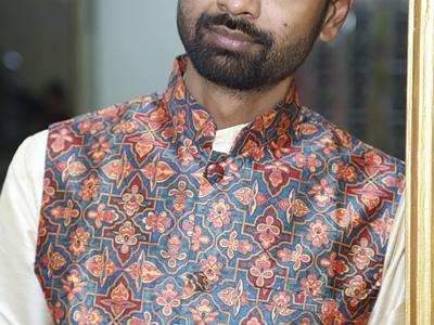 a man looking at the camera