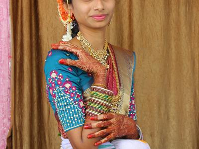 a woman wearing a colorful dress