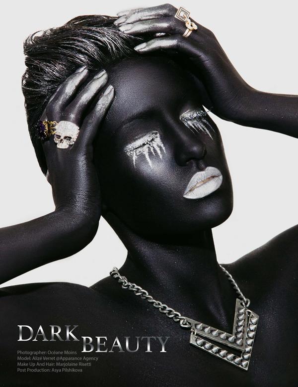 Editorial "Dark Beauty" for Elegant Magazine.
