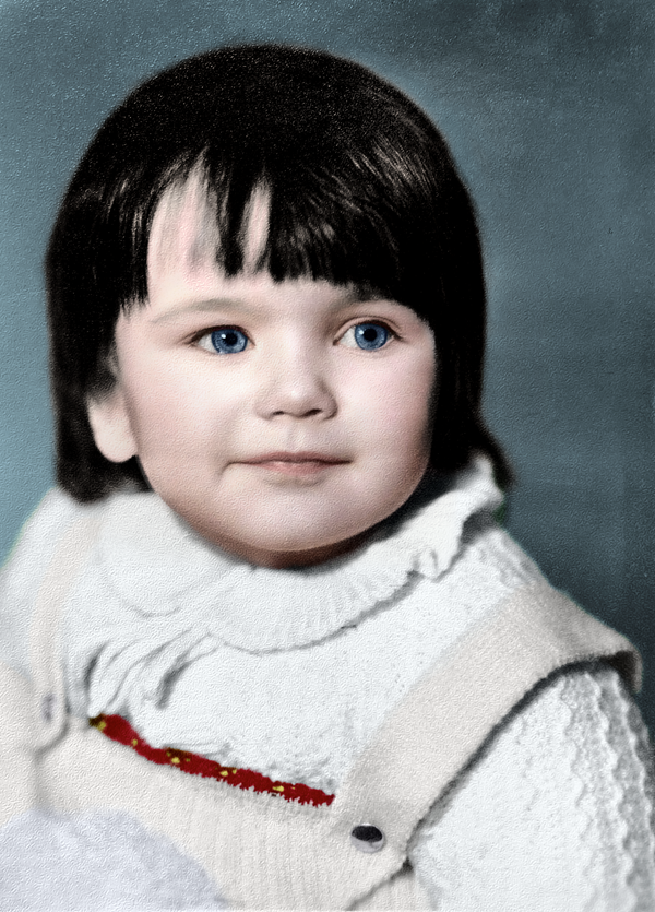 Color Old Baby Photo