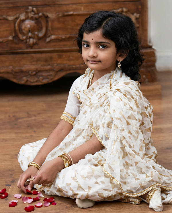     Totally restoration and coloring of Indian little girl  portrait