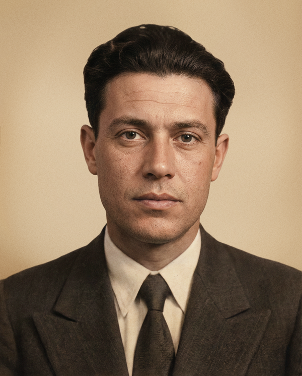     Totally restoration and coloring of man portrai