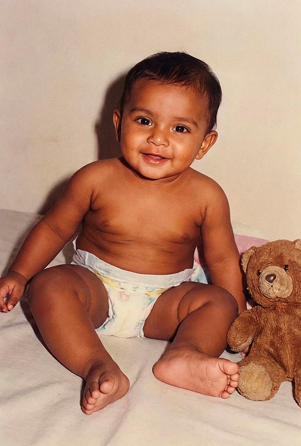 Totally restoration and colorization of old baby  image