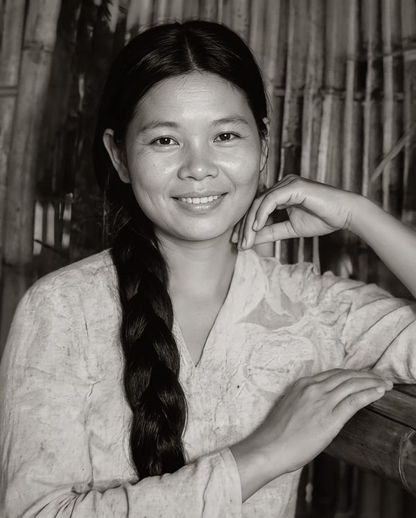 Totally restoration woman portrait 