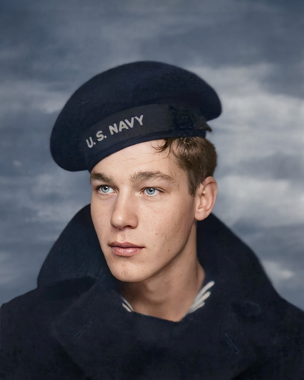     Totally restoration and coloring of man portrait