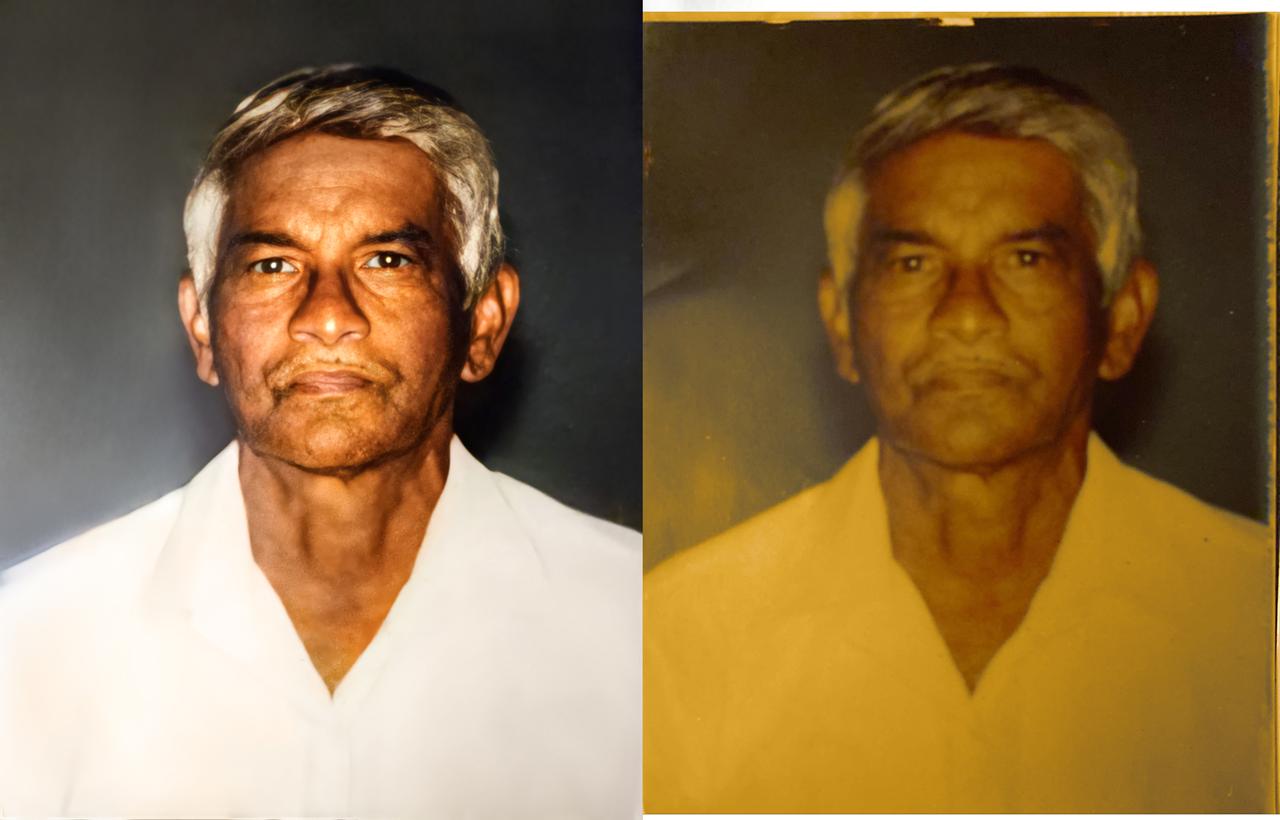 Old man photo restoration 