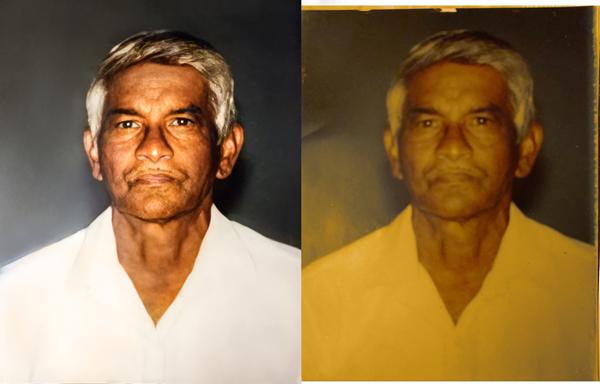 Old man photo restoration 