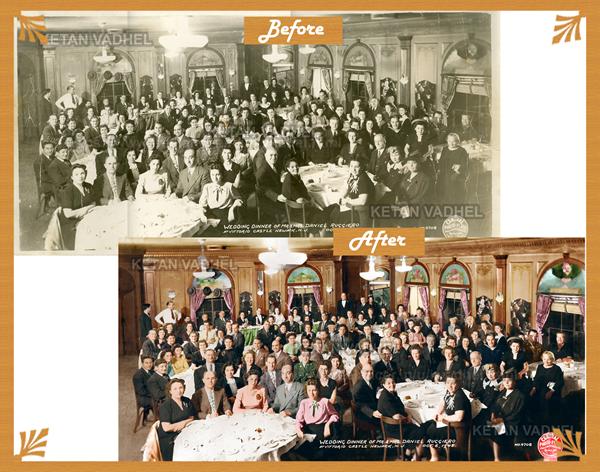 Photo restoration and black and white to color image