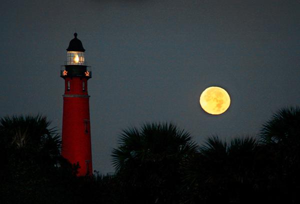 Lighthouse and Moon 
