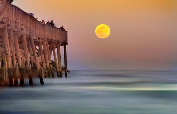 Moon and Pier 