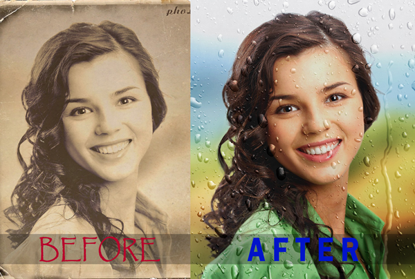 Damaged and old photo restoration