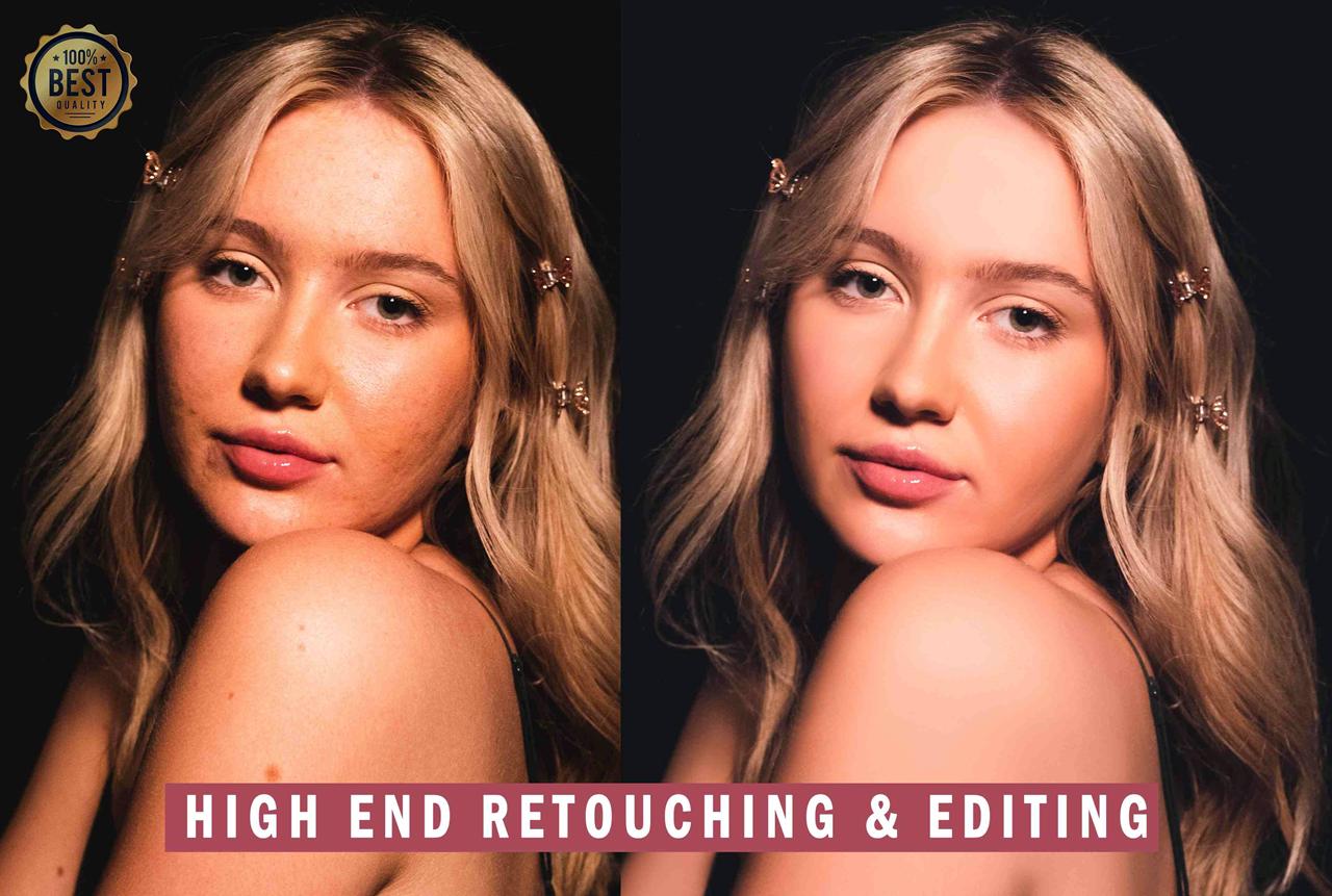 High end photo retouching and beauty editing