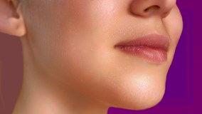 Retouching girl
