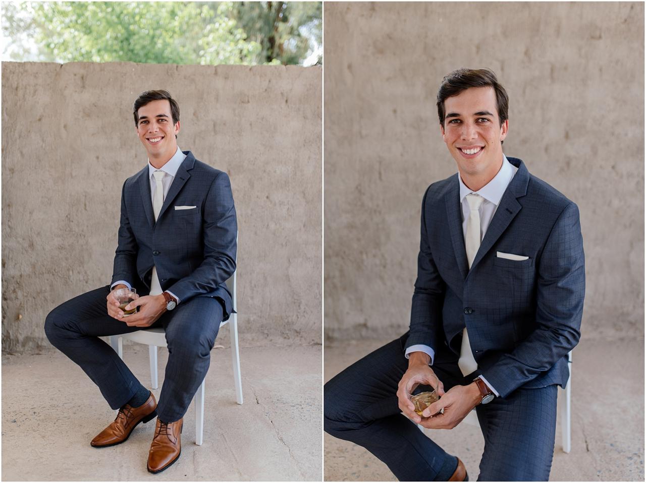 Groom Posing