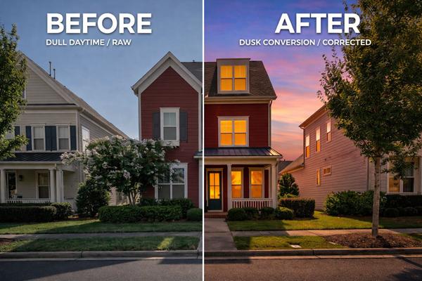 Day to dusk conversion real estate
