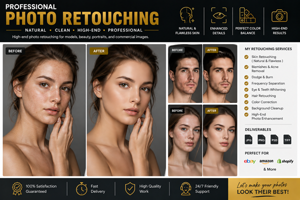 Model Photo Retouching – Background Removal & Color Correction