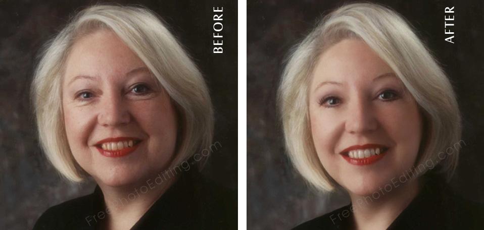 Beauty and skin retouching to look younger