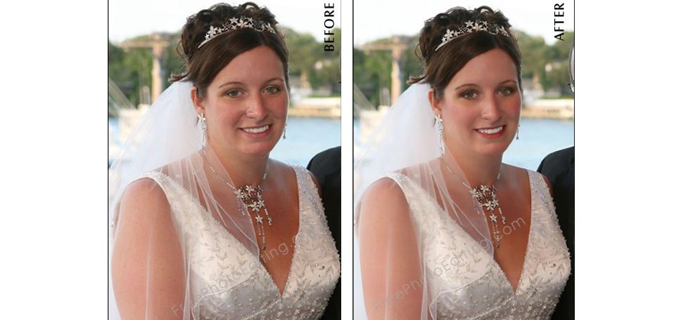 Retouch bridal make-up, photo retouching by make-up artist