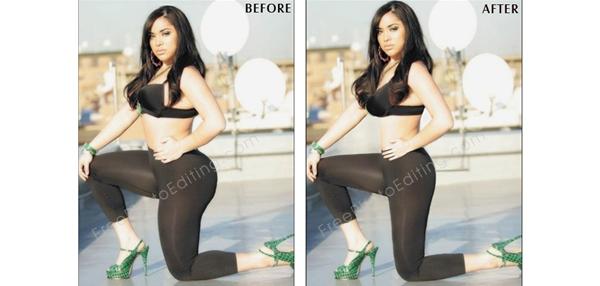 Photo retouching services for figure correction & body reshaping for models