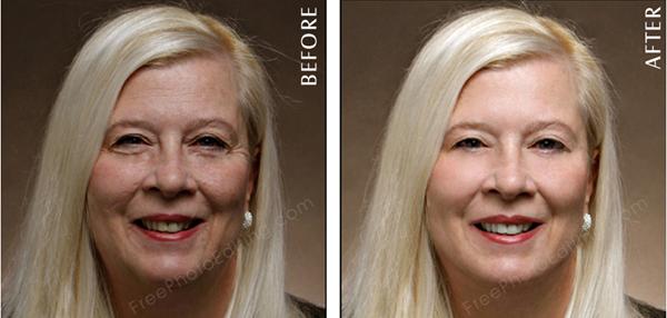 Photo retouching to look better and younger than your years
