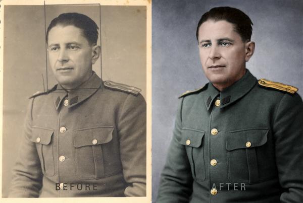 Old photo restoration- Before and after